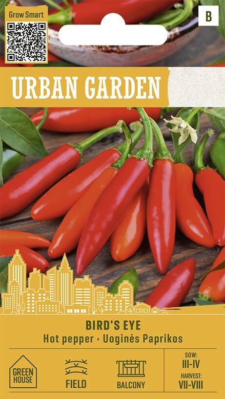 Terav paprika 'BIRDS EYE' 0,1g Urban Garden